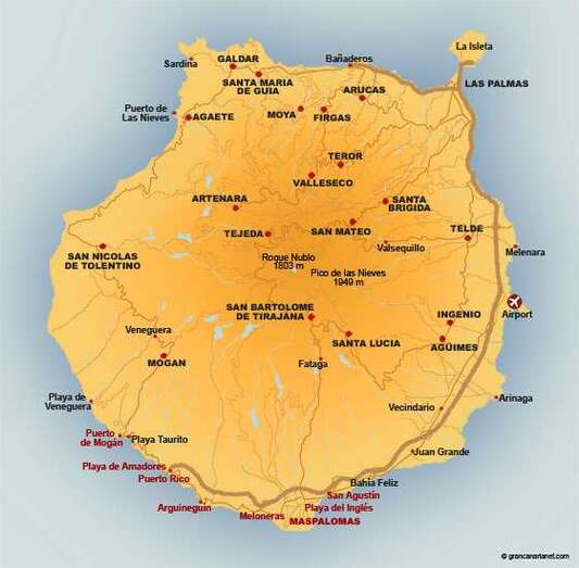 Mapa de Gran Canaria (Foto Multimedia)