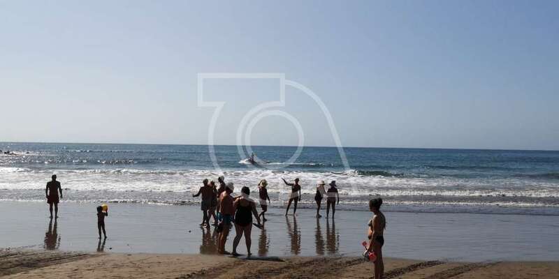La playa de Las Burras hace unos minutos (Foto TA)