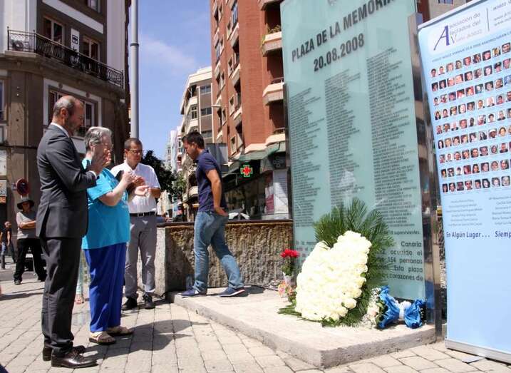 Momento del acto del pasado 20 de agosto en la capital grancanaria (Foto Jesús Ruiz Mesa)