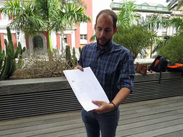 Miguel Montero, consejero y portavoz de Podemos en el Cabildo (Foto Acfi Press)