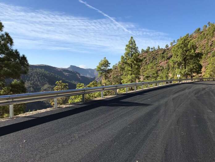 Imagen de la carretera tras las obras de rehabilitación (Foto TA)