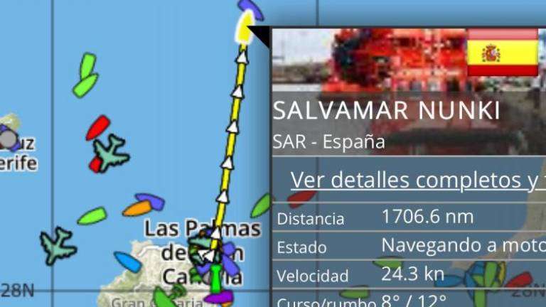 Imagen del lugar donde ha sido localizada la embarcación (Foto TA)