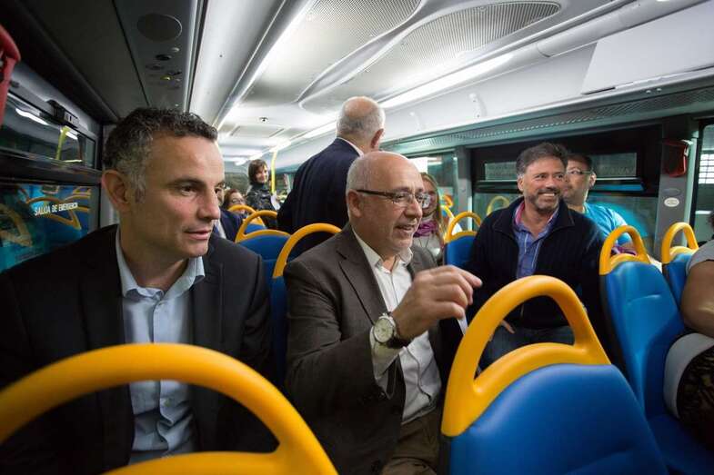 El presidente grancanario, Antonio Morales, en el centro de la imagen (Foto TA)