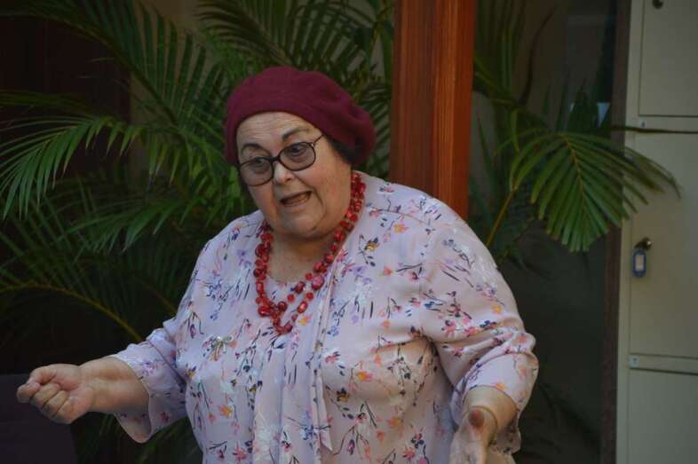 La escritora Pepa Aurora, en una imagen de archivo en un acto en Telde (Foto TA)