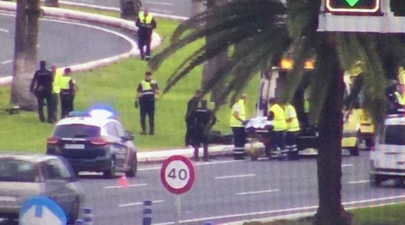 Imagen del accidente (Foto Policía Local de LPGC)