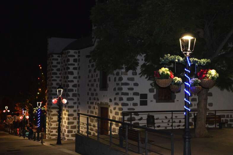 Imagen del alumbrado navideño de Valsequillo (Foto TA)