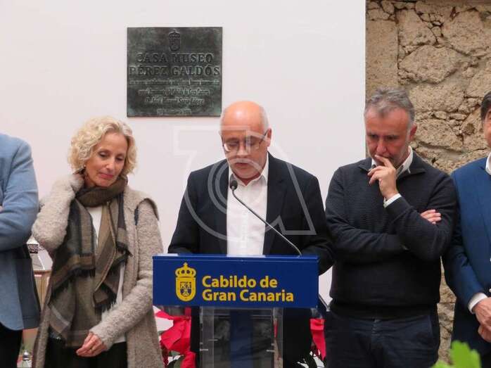 Antonio Morales, este mediodía en la capital grancanaria, en el brindis navideño con los medios de comunicación (Foto TA)