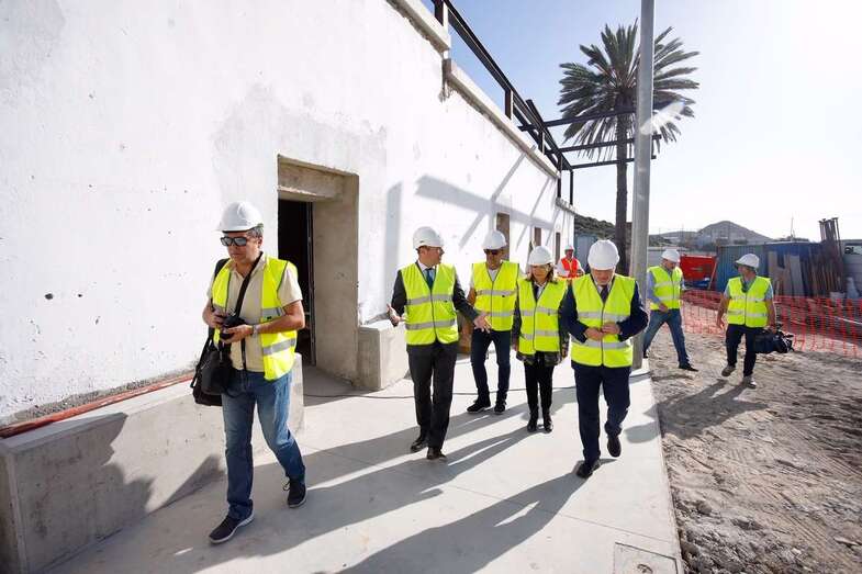 El presidente Antonio Morales y el alcalde Augusto Hidalgo visitaron este miércoles las obras (Foto TA)