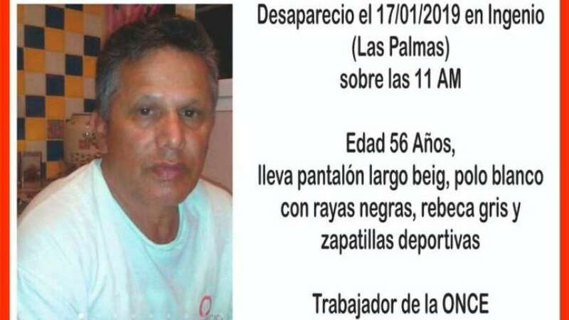 Cartel divulgado para la búsqueda del desaparecido (Foto TA)