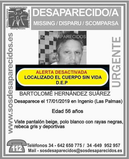 Cartel de desactivación de la búsqueda (Foto TA)