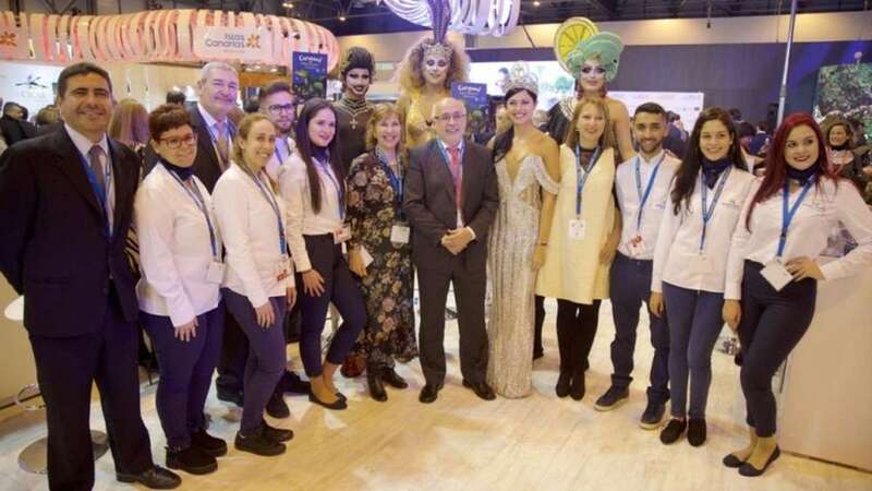 Imagen de archivo de la delegación grancanaria en la pasada edición de Fitur (Foto TA)
