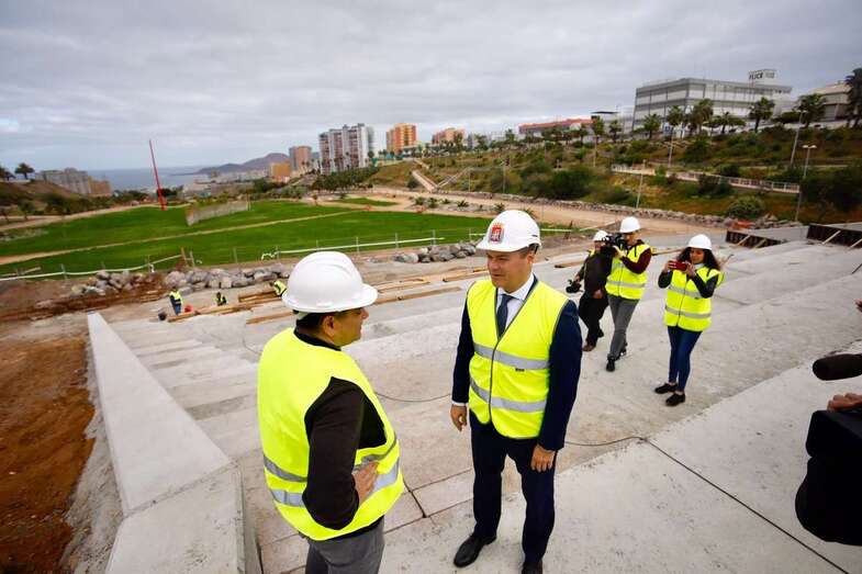 El alcalde Augusto Hidalgo visitó este lunes las obras (Foto TA)