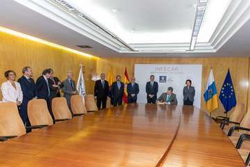 El Rey Felipe VI se interesa por Infecar y la industria del cine de Gran Canaria (Foto TA)