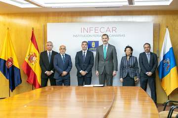 El Rey Felipe VI se interesa por Infecar y la industria del cine de Gran Canaria (Foto TA)