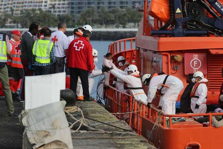Imagen de archivo del desembarco de inmigrantes en el sur de la Isla (Foto TA)