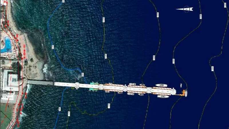 Infografía del proyecto de ampliación del muelle del Faro (Foto Canarias7)