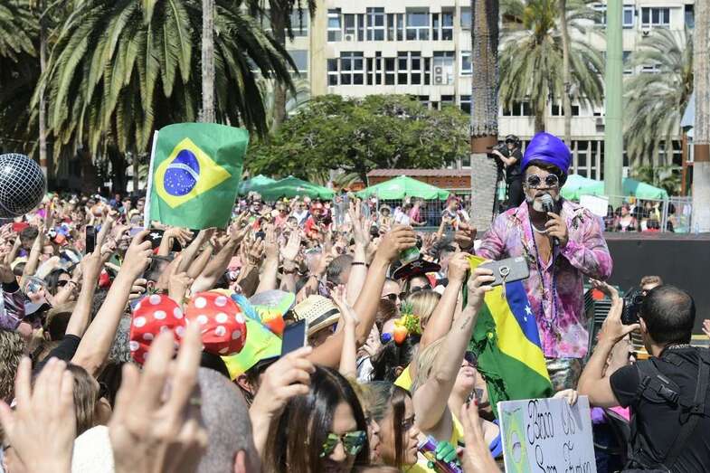 Carlinhos Brown, este martes en Santa Catalina (Foto  @LpaVisit / Tony Hernández)