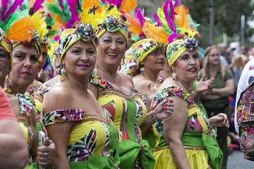 Unas 200.000 personas disfrutaron de la Gran Cabalgata del Carnaval de Una noche en Río (Foto TA)