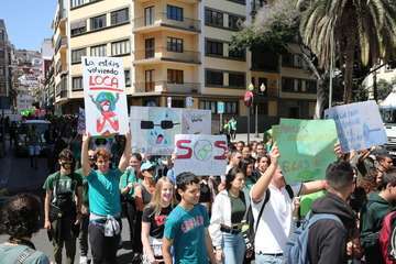 Movilización contra el cambio climático en Gran Canaria (Foto CanariasAhora y TA)