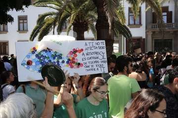 Movilización contra el cambio climático en Gran Canaria (Foto CanariasAhora y TA)