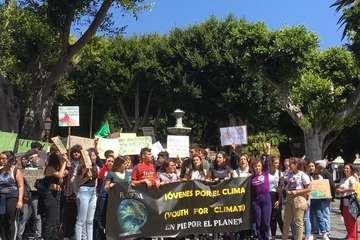 Movilización contra el cambio climático en Gran Canaria (Foto CanariasAhora y TA)