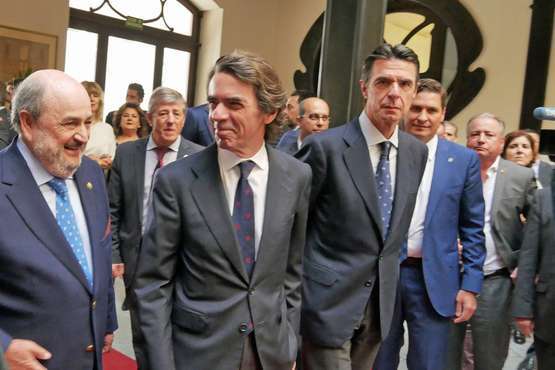 El expresidente José María Aznar presentó un libro en Gran Canaria (Foto Acfi Press)