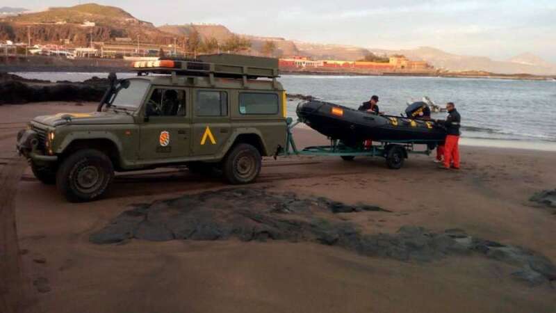 Imagen de la UME durante la búsqueda de Juana Ramos (Foto Canarias7)