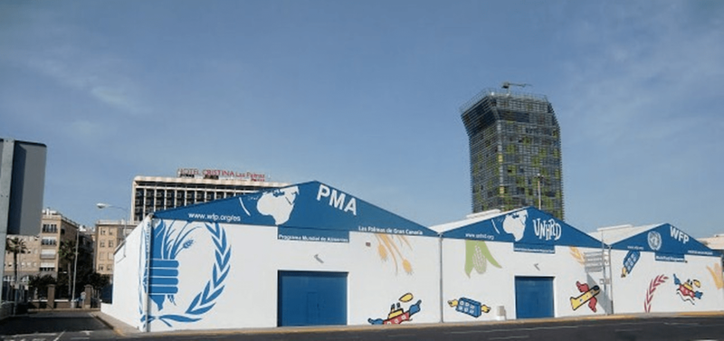 Imagen de las actuales naves del PMA en el Puerto de La Luz (Foto TA)