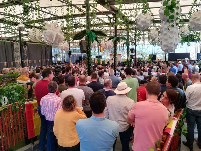 Acto de Vox en la capital grancanaria, este domingo (Foto TA)