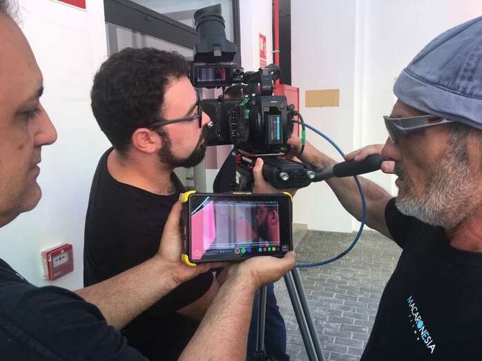 Imagen de un rodaje en Gran Canaria Espacio Digital (Foto TA)