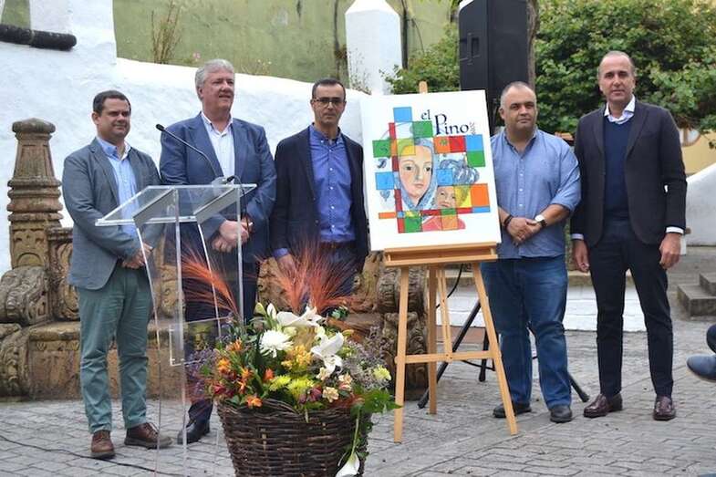 Imagen de la presentación de la imagen del cartel del Pino 2019 y del pregonero (Foto TA)