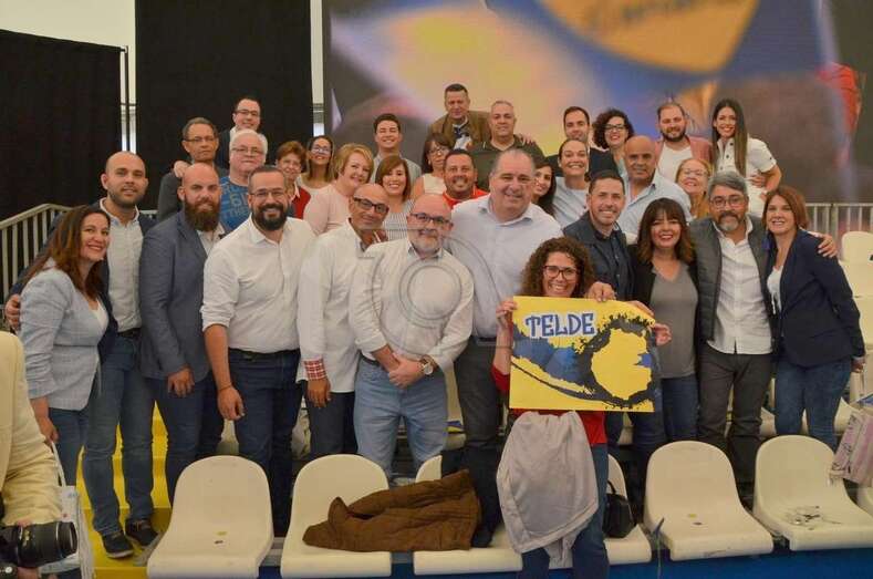 Imagen de la comitiva de Juntos por Telde (Foto TA)