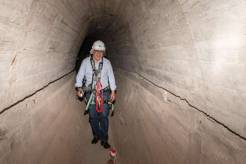 Antonio Morales, en una visita reciente a la presa de Soria (Foto TA)