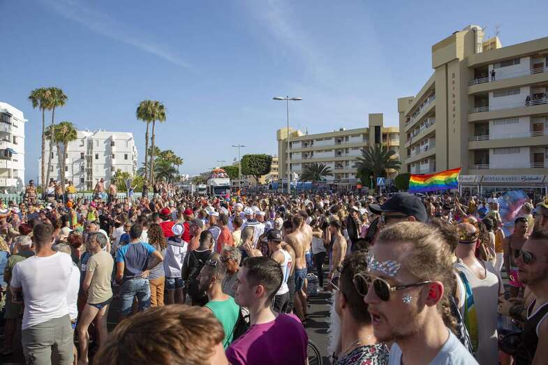 Imagen del desfile del Maspalomas Pride del pasado sábado (Foto TA)