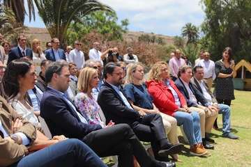 Encuentro de Casado en Telde con representantes de pymes y emprendedores (Foto TA)