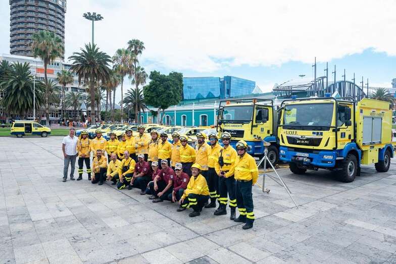 Este viernes se presentó el dispositivo contraincendios (Foto TA)