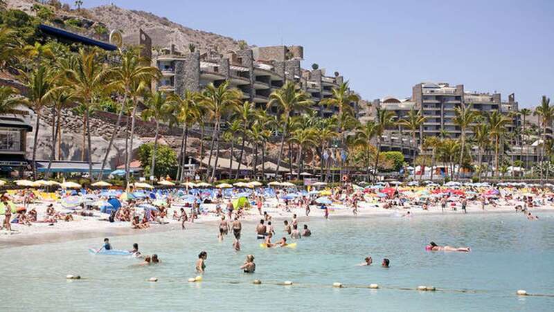 Playa de Anfi del Mar, donde ocurrió el suceso (Foto TA)