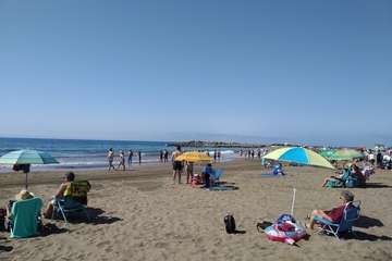La presencia de un tiburón alarma a los bañistas en la playa de Las Burras (Foto TA)