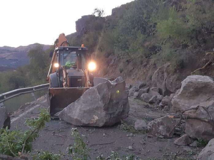 Imagen de los desprendimientos (Foto TA)