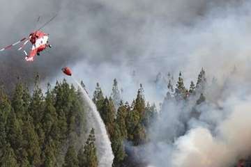 Nuevo incendio en la cumbre grancanaria (Foto TA y EFE)