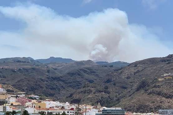 Nuevo incendio en la cumbre grancanaria (Foto TA y EFE)