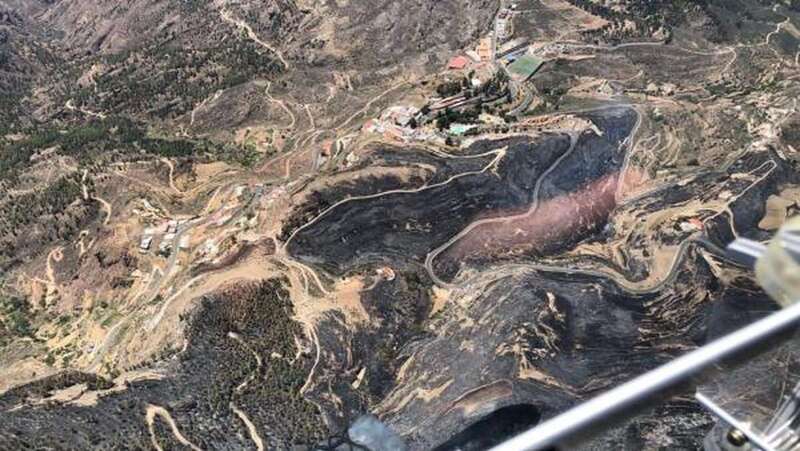 Incendio en Artenara, Gran Canaria (Foto TA)