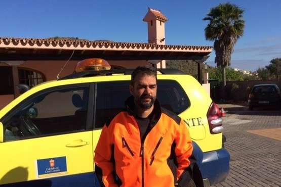 Tercera jornada del incendio de Valleseco (Foto TA)