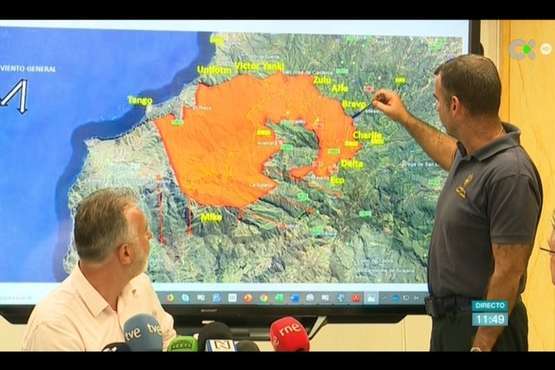 Imágenes del incendio de Gran Canaria durante la jornada de este martes 20 de agosto (Foto TA y otros)