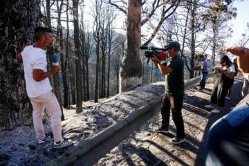 Imágenes de la quinta jornada del incendio de la cumbre grancanaria (Foto TA, Jesús Ruiz Mesa, C7, Acfi Press y CA)