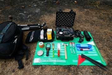 Explicación y recreación de la investigación de causas de incendios forestales (Foto TA)