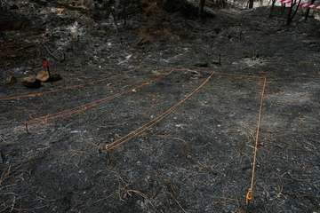 Explicación y recreación de la investigación de causas de incendios forestales (Foto TA)