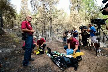 Explicación y recreación de la investigación de causas de incendios forestales (Foto TA)