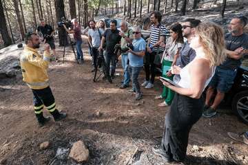 El jefe de Emergencias del Cabildo de Gran Canaria, Federico Trillo, explicó este jueves el desarrollo del último fuego que afectó a la Isla (Foto TA)