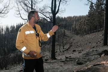 El jefe de Emergencias del Cabildo de Gran Canaria, Federico Trillo, explicó este jueves el desarrollo del último fuego que afectó a la Isla (Foto TA)